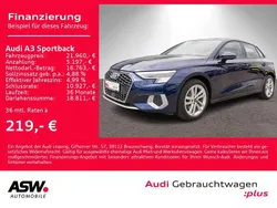Navarrablau metallic Gebraucht 2021 Audi A3 Sportback g-tron Advanced Limousine | 21.960 € (Fairer Preis)