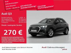 Mythosschwarz metallic Gebraucht 2024 Audi Q3 S-Line SUV | 39.116 € (Guter Preis)