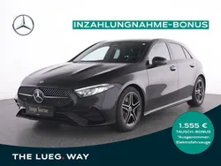 Schwarz metalliclack kosmossch Gebraucht 2024 Mercedes A250 AMG Limousine | 37.285 € (Fairer Preis)