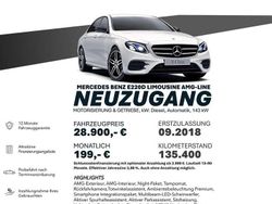 Weiß Gebraucht 2018 Mercedes E220 AMG line Limousine | 28.900 € (Fairer Preis)