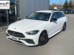 Weiß Gebraucht 2021 Mercedes C200 AMG line Kombi | 35.980 € (Fairer Preis)
