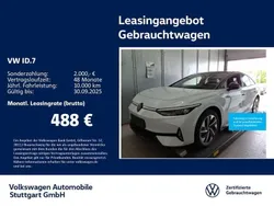 Gletscherweiß metallic/schwarz Gebraucht 2024 VW ID.7 GTX Limousine | 49.930 €