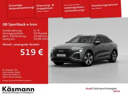 Chronosgrau metallic Gebraucht 2025 Audi Q8 e-tron S-Line SUV | 69.930 € (Teuer)
