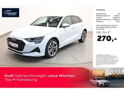 Weiss Gebraucht 2024 Audi A3 Sportback Advanced Limousine | 32.940 € (Fairer Preis)