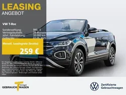 Schwarz Gebraucht 2023 VW T-Roc Cabriolet Style Cabrio | 29.610 € (Fairer Preis)