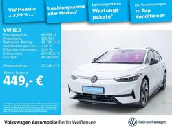 Gletscherweiß metallic Gebraucht 2024 VW ID.7 Pro Limousine | 49.949 €