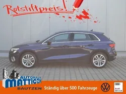 Navarrablau metallic Gebraucht 2020 Audi A3 Sportback Advanced Limousine | 27.960 € (Etwas zu teuer)
