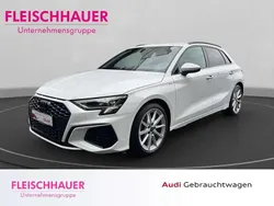 Weiss Gebraucht 2024 Audi A3 Sportback S-Line Limousine | 31.990 € (Superpreis)