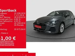 Grau Gebraucht 2025 Audi A3 Sportback S-Line Limousine | 35.990 € (Superpreis)