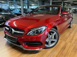 Hyazinthrot metalliclack Gebraucht 2018 Mercedes C180 AMG line Cabrio | 27.499 € (Fairer Preis)