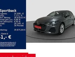 Grau Gebraucht 2025 Audi A3 Sportback S-Line Limousine | 35.990 € (Superpreis)