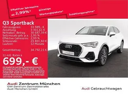 Weiß Gebraucht 2022 Audi Q3 Sportback Performance SUV | 33.989 € (Fairer Preis)