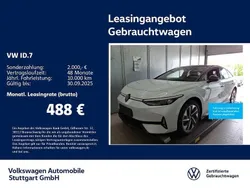 Gletscherweiß metallic/schwarz Gebraucht 2024 VW ID.7 GTX Limousine | 48.930 € (Superpreis)