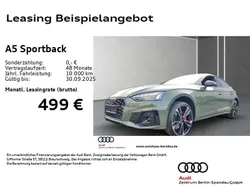 Distriktgrün metallic Gebraucht 2025 Audi A5 S-Line Coupé | 50.507 € (Superpreis)