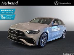 Metalliclack hightechsilber Gebraucht 2024 Mercedes C300 AMG line Kombi | 41.440 € (Guter Preis)