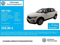 Pure white Gebraucht 2024 VW T-Roc Life SUV | 22.490 € (Guter Preis)