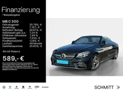 Obsidianschwarz metallic Gebraucht 2020 Mercedes C300 AMG line Cabrio | 37.485 € (Fairer Preis)
