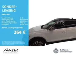 Weiß (pure white indiumgrau metallic) Gebraucht 2024 VW T-Roc Style SUV | 29.940 € (Fairer Preis)