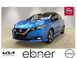 Vivid blue m/black p Gebraucht 2021 Nissan Leaf 360º Kleinwagen | 18.990 € (Etwas zu teuer)