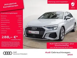 Weiß Gebraucht 2024 Audi A3 Sportback S-Line Limousine | 34.690 € (Superpreis)