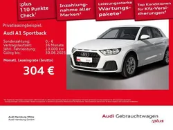 Gletscherweiß metallic Gebraucht 2024 Audi A1 Sportback Advanced Plus Kleinwagen | 22.955 € (Fairer Preis)