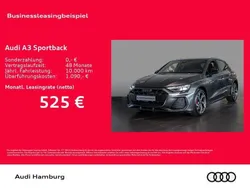 Grau Neu 2025 Audi A3 Sportback e-tron S-Line Limousine | 52.549 € (Etwas zu teuer)