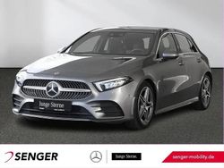 Lack mountaingrau Gebraucht 2021 Mercedes A180 AMG line Limousine | 24.600 € (Fairer Preis)