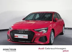 Rot Gebraucht 2024 Audi A3 Sportback S-Line Limousine | 33.380 € (Superpreis)