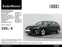 Mythosschwarz metallic Gebraucht 2025 Audi A4 S-Line Kombi | 37.430 € (Fairer Preis)