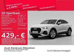 Ibisweiß Gebraucht 2022 Audi Q3 Sportback SUV | 27.987 € (Superpreis)