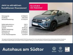 Blau Gebraucht 2022 VW T-Roc Cabriolet Style Cabrio | 29.980 € (Fairer Preis)