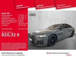 Grau Gebraucht 2023 Audi A8 S-Line Limousine | 75.950 € (Teuer)