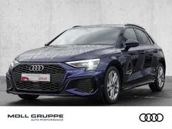 Blau Gebraucht 2024 Audi A3 Sportback S-Line Limousine | 33.450 € (Guter Preis)