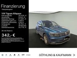 Blue silk metallic Gebraucht 2021 VW Tiguan Allspace Highline SUV | 30.430 € (Superpreis)
