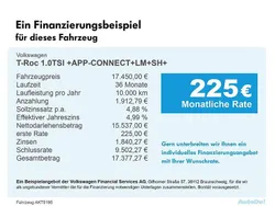 Pure white (weiß), uni Gebraucht 2022 VW T-Roc Basis SUV | 17.450 € (Fairer Preis)