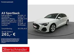 Weiß Gebraucht 2024 Audi A3 Sportback S-Line Limousine | 34.490 € (Superpreis)
