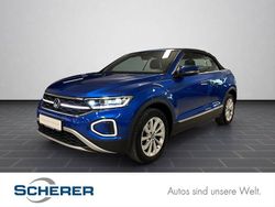 Ravennablau metallic schwarz Gebraucht 2022 VW T-Roc Cabriolet Style Cabrio | 24.900 € (Guter Preis)