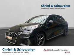 Mythosschwarz metallic Gebraucht 2024 Audi A3 Sportback S-Line Limousine | 32.807 € (Guter Preis)