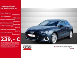 Grau Gebraucht 2023 Audi A3 Sportback Advanced Limousine | 31.420 € (Fairer Preis)