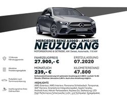 Grau Gebraucht 2020 Mercedes A200 AMG line Limousine | 27.900 € (Fairer Preis)