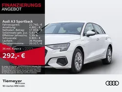 Ibisweiß Gebraucht 2022 Audi A3 Sportback e-tron Comfort Limousine | 22.740 € (Fairer Preis)