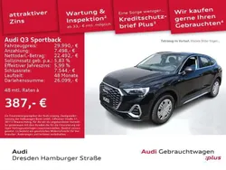 Mythosschwarz metallic Gebraucht 2021 Audi Q3 S-Line SUV | 29.990 € (Fairer Preis)