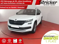 Weiß (moonweiss metallic) Gebraucht 2018 Skoda Kodiaq SportLine SUV | 22.999 € (Guter Preis)