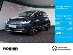 Blau / nightshade blue Gebraucht 2021 VW Tiguan Elegance SUV | 30.990 € (Superpreis)