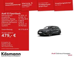 Daytonagrau perleffekt Gebraucht 2021 Audi S3 Ambiente Limousine | 41.930 € (Etwas zu teuer)