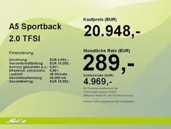 Mythosschwarz metallic Gebraucht 2018 Audi A5 Sportback Sport Limousine | 20.930 € (Guter Preis)