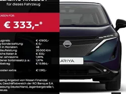 Gruen Neu 2025 Nissan Ariya Advance SUV | 47.600 € (Fairer Preis)