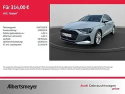 Grau Gebraucht 2024 Audi A3 Sportback Advanced Limousine | 34.871 € (Etwas zu teuer)