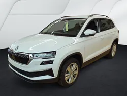 Moonweiss metallic (metallic) Gebraucht 2024 Skoda Karoq Selection SUV | 33.900 € (Etwas zu teuer)