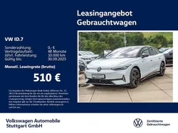 Gletscherweiß metallic/schwarz Gebraucht 2024 VW ID.7 GTX Limousine | 48.930 € (Superpreis)